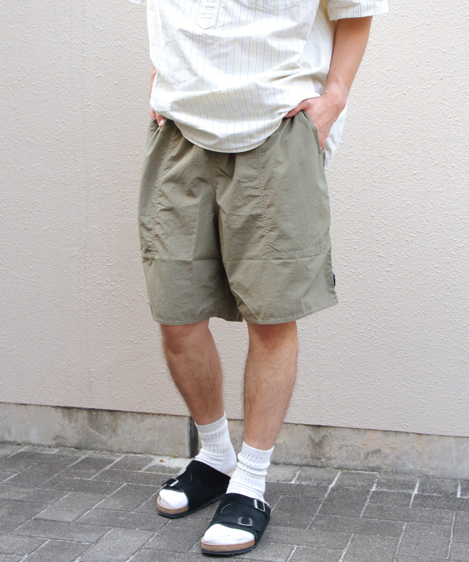 THOUSAND MILE THOUSAND MILE/(M)NYLON TASLAN WEATHER WALK SHORTS ステップス パンツ その他のパンツ カーキグリーン ネイビー ブラック