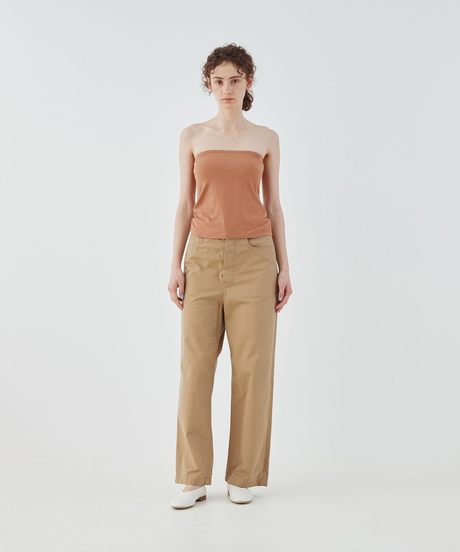 【SALE／40%OFF】GALERIE VIE スビンコットン カップ付きベアトップ トゥモローランド トップス ベアトップ ブラウン【送料無料】