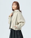 BEAMS HEART WOMEN ステンカラー ジップ ブルゾン ビームス ハート ジャケット・アウター ブルゾン・ジャンパー ホワイト【送料無料】