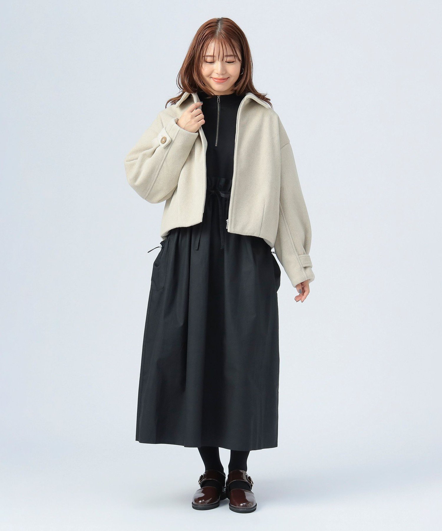 【SALE／40%OFF】BEAMS HEART WOMEN ステンカラー ジップ ブルゾン ビームス ハート ジャケット・アウター ブルゾン・ジャンパー ホワイト【送料無料】