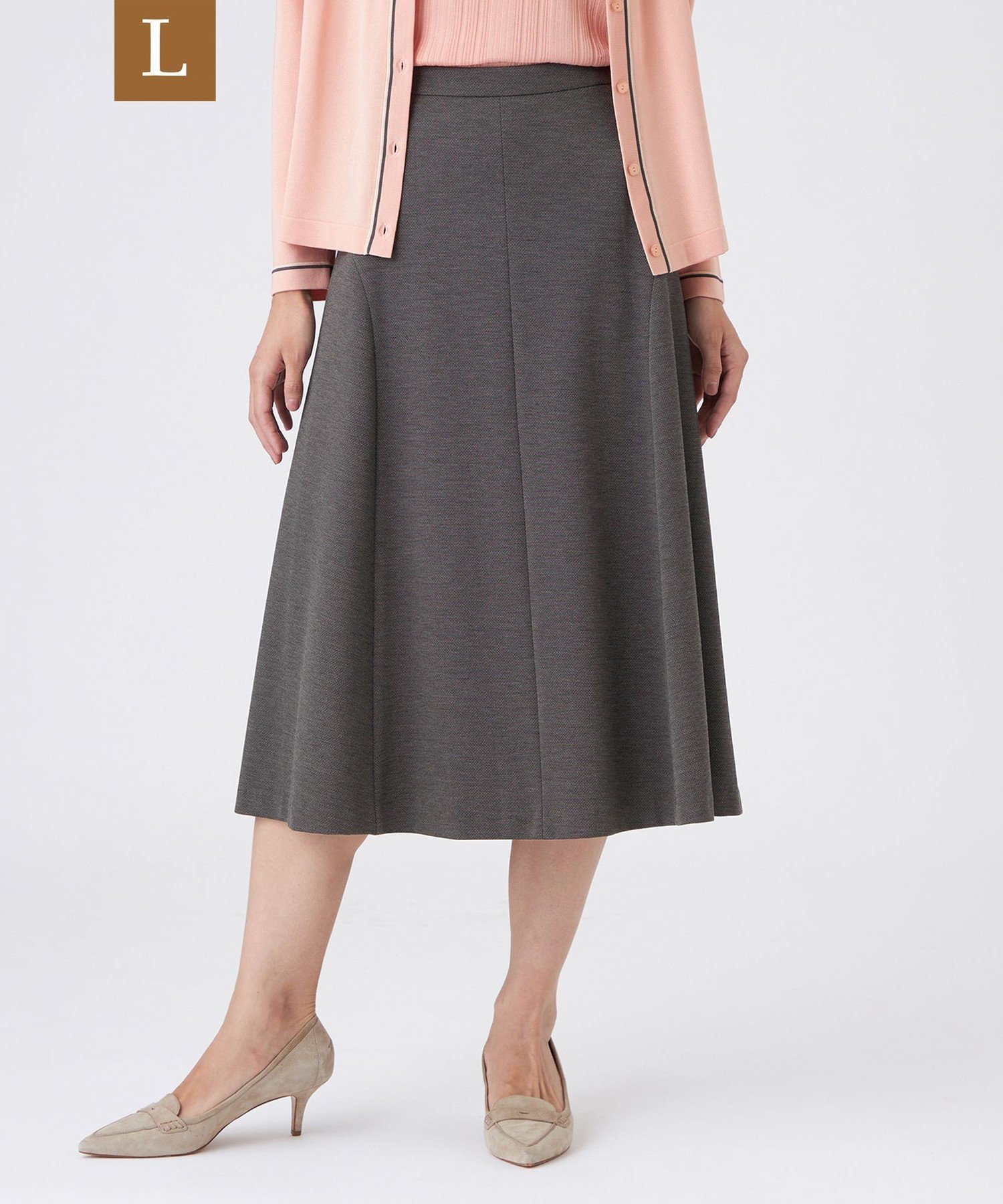 TRANS WORK 【L】【美シリーズ・セットアップ対応・ウォッシャブル】プレミアムジャージ サンヨー エルサイズ スカート その他のスカート ネイビー グレー【送料無料】