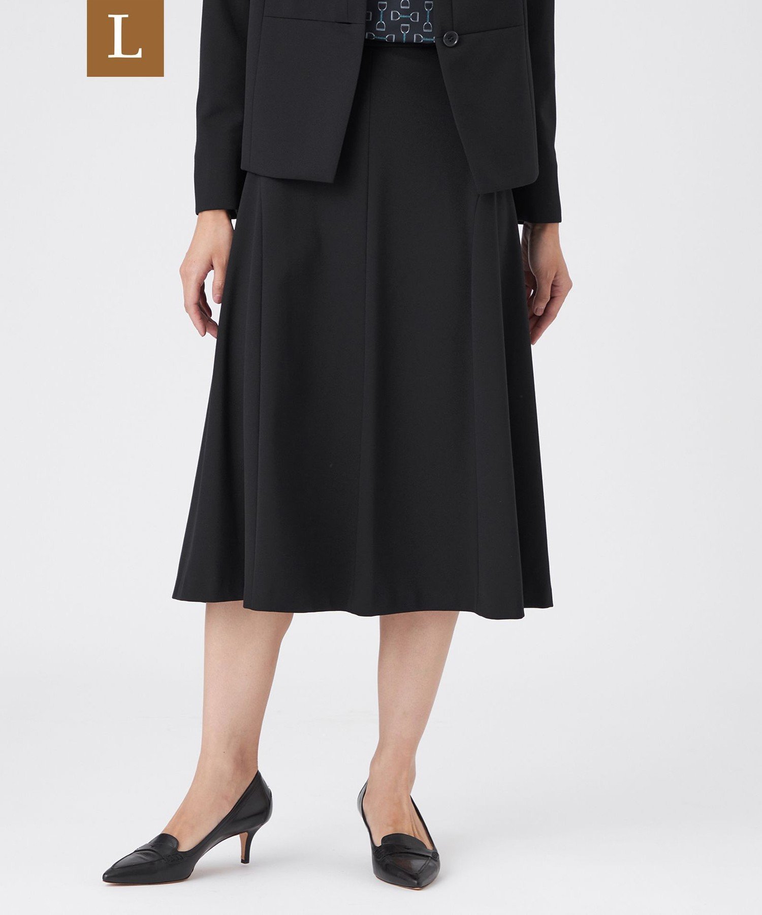 TRANS WORK 【L】【美シリーズ・セットアップ対応・ウォッシャブル】プレミアムジャージ サンヨー エルサイズ スカート その他のスカート ネイビー グレー【送料無料】