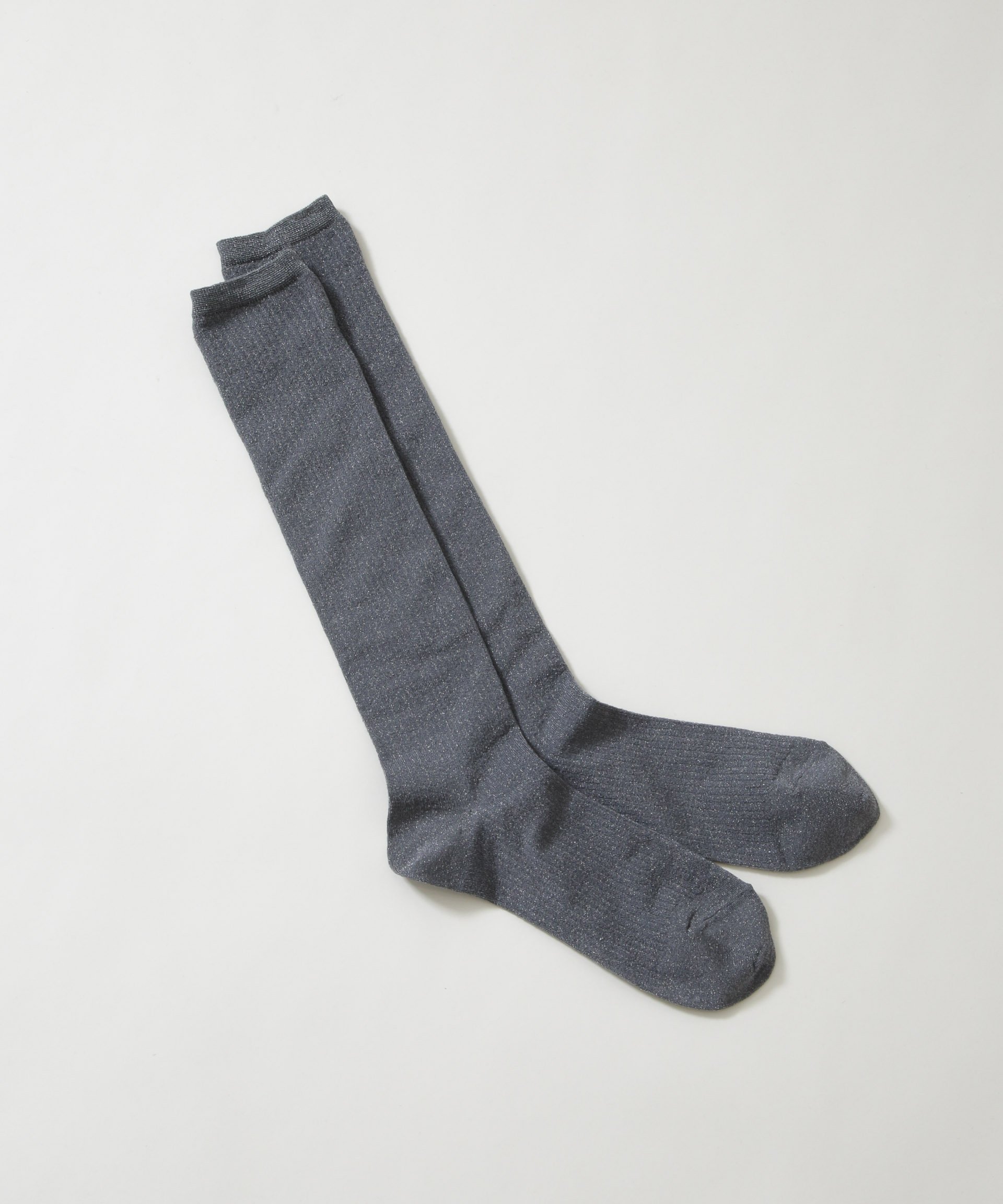 【SALE／40%OFF】NANO universe 疑似リブラメハイソックス ナノユニバース 靴下・レッグウェア その他の靴下・レッグウェア ブラック グレー stylife-15503622 Rakuten Fashion サンプル画像3