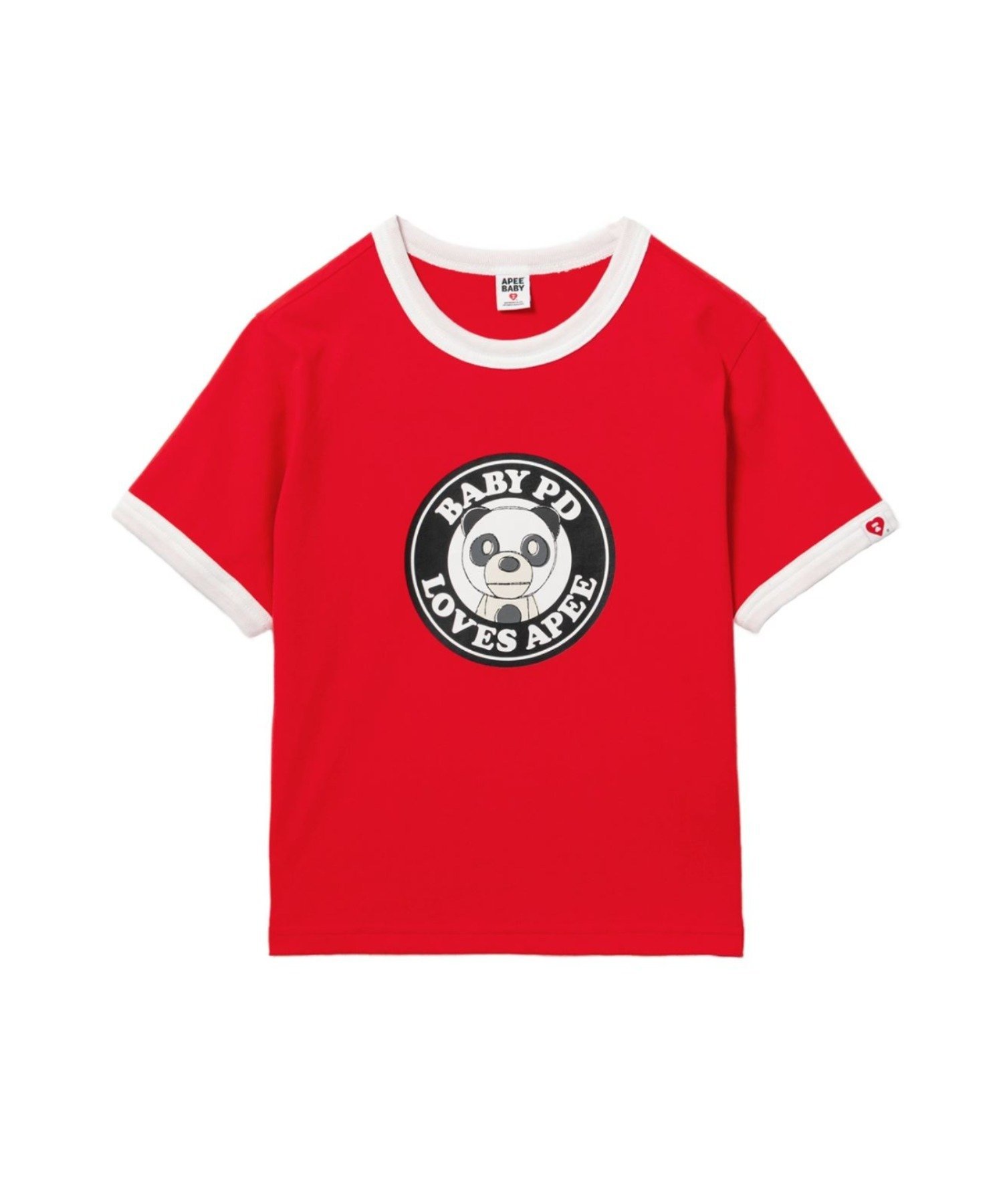 MILO PD PRINTED RINGER CROP TEE ア ベイシング エイプ トップス カットソー・Tシャツ グレー ホワイト レッド