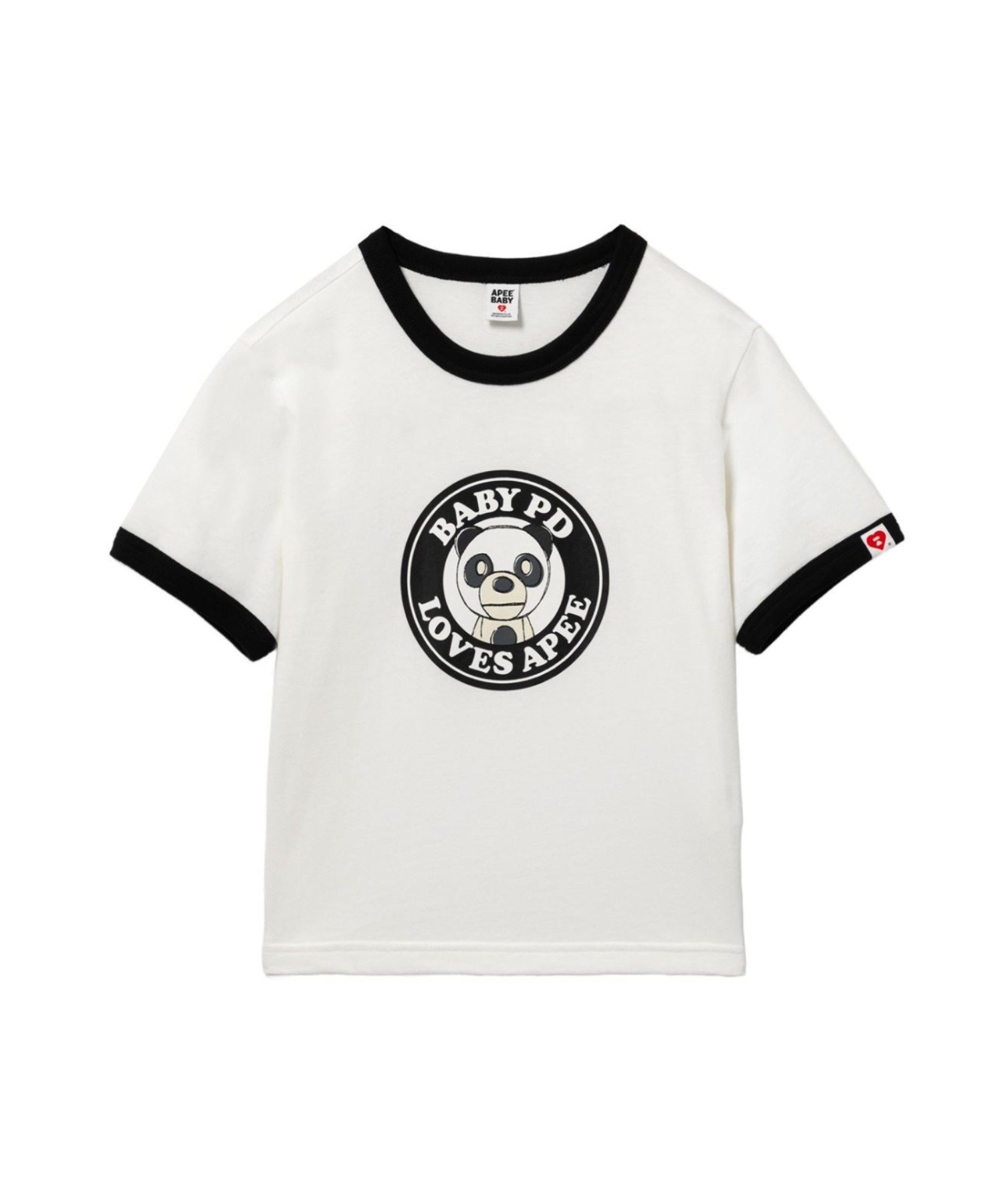 MILO PD PRINTED RINGER CROP TEE ア ベイシング エイプ トップス カットソー・Tシャツ グレー ホワイト レッド