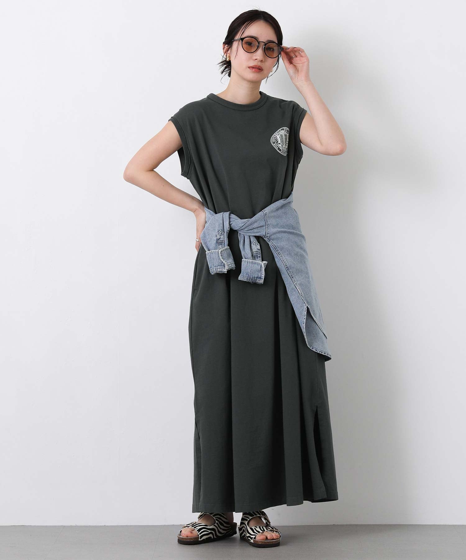 【SALE／50%OFF】Gready Brilliant Gready Brilliant/(W)1_UCLAロゴカットOP グレディブリリアン ワンピース・ドレス ワンピース グレー【送料無料】