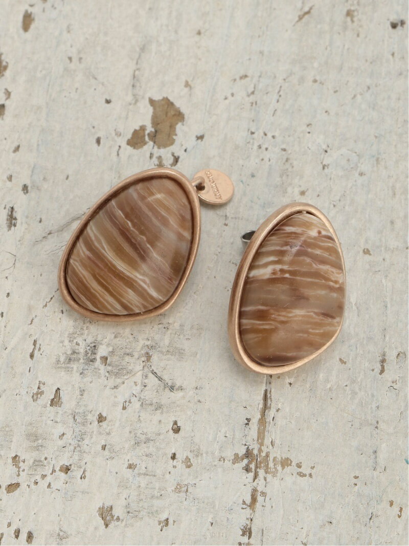 ANEMONE マーブルストーンのピアス アネモネ アクセサリー・腕時計 ピアス ブラウン ホワイト グリーンのサムネイル