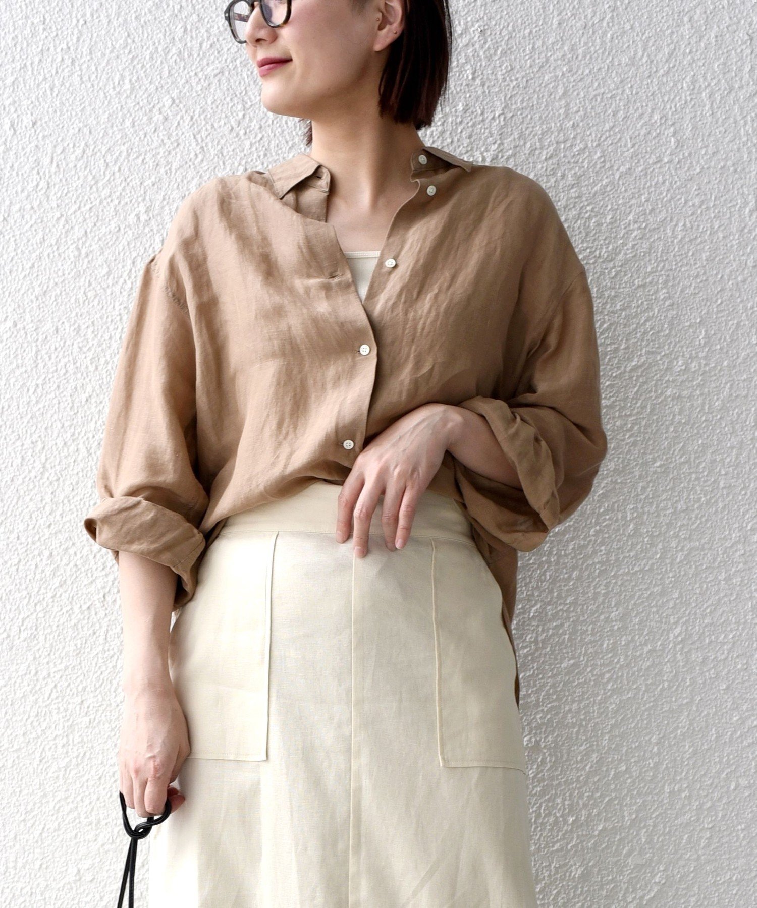 【SALE／40 OFF】SHIPS WOMEN 《一部予約》＜手洗い可能＞サフィラン リネン シャツ 23SS◆ シップス トップス シャツ ブラウス ベージュ ホワイト グレー レッド イエロー ブルー【送料無料】