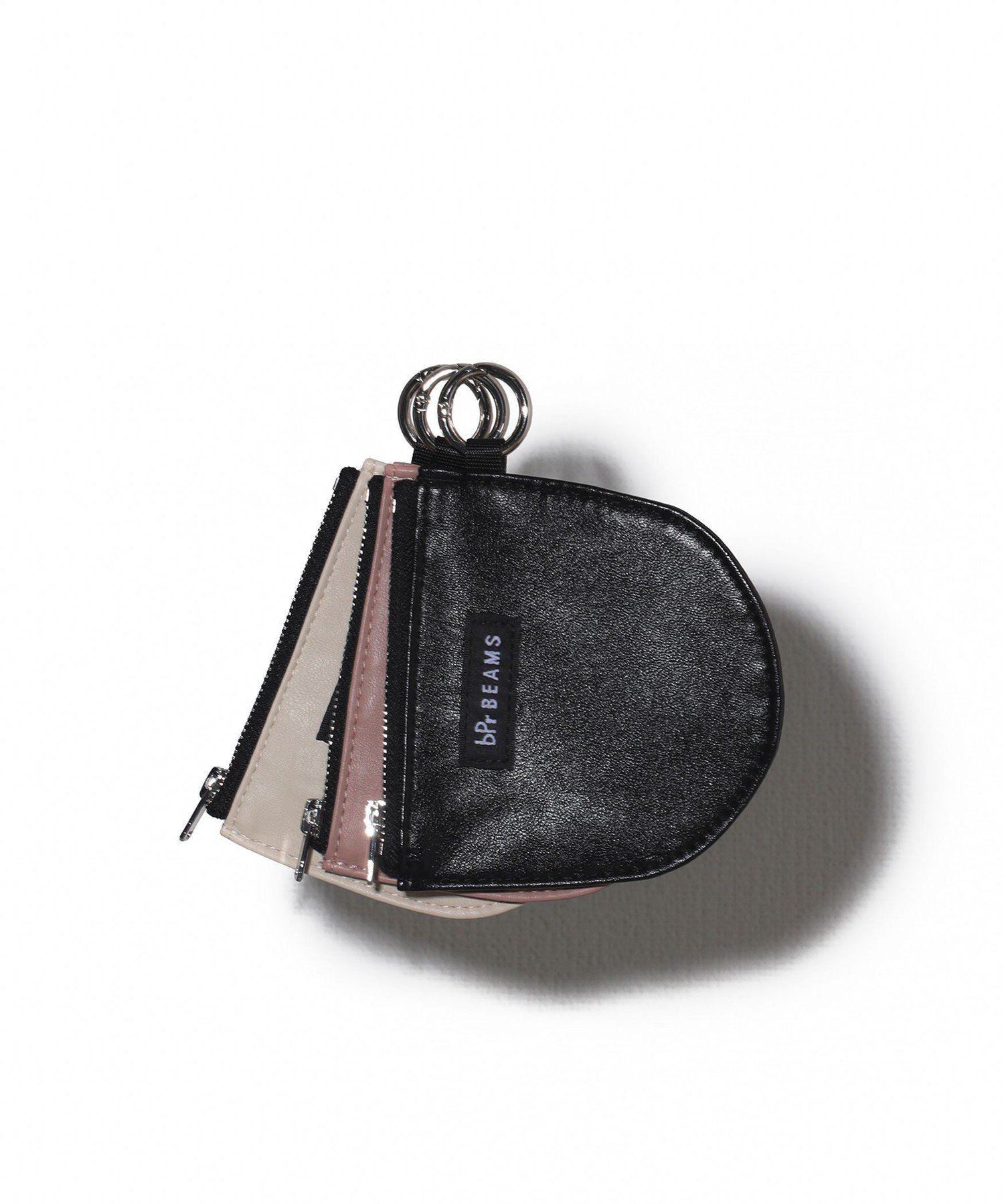 bPr BEAMS フェイクレザー ポーチ S ビームス メン 財布・ポーチ・ケース ポーチ グレー ホワイト ブラック ピンク ベージュ グリーン ブルー ブ...