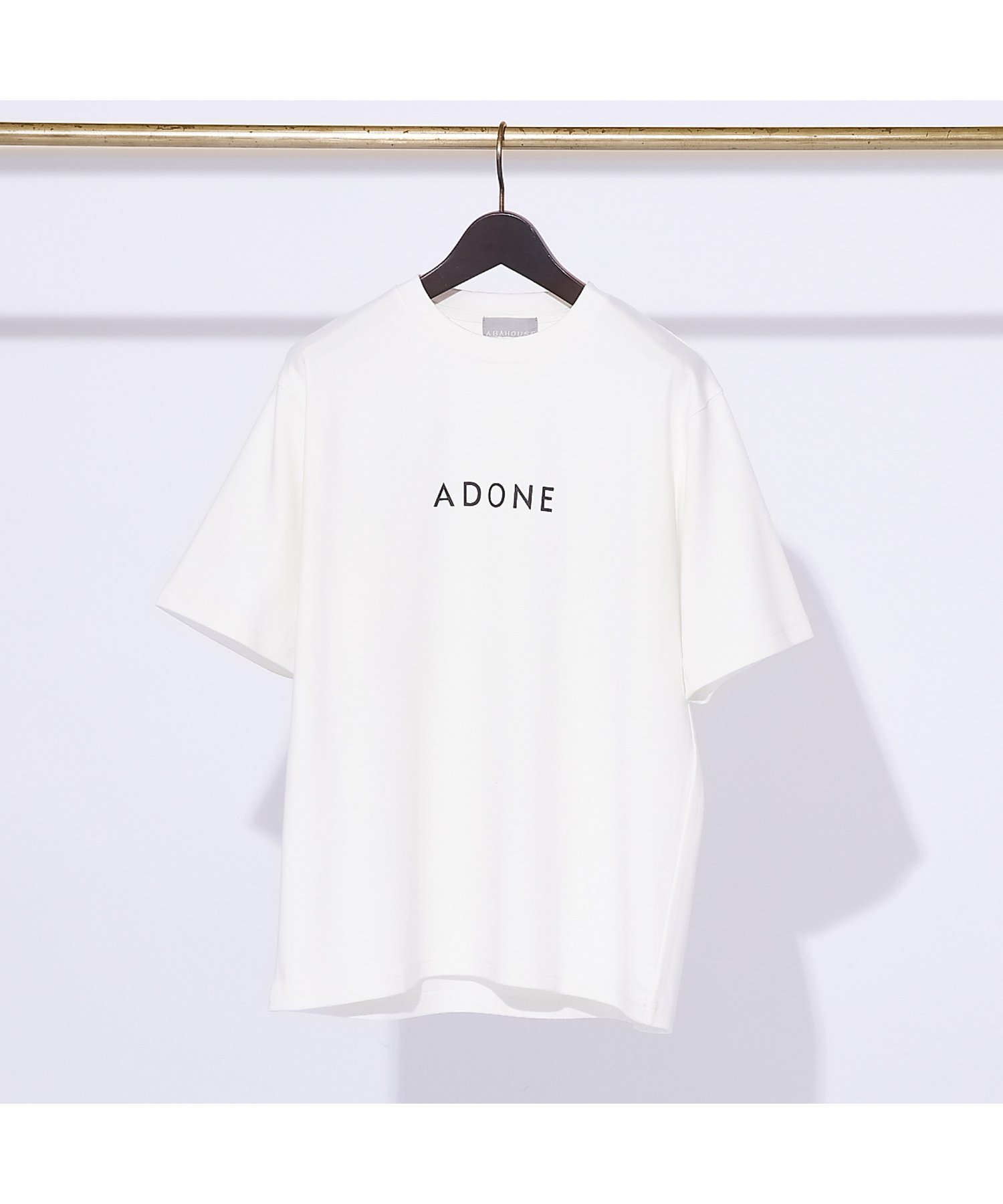 ABAHOUSE LASTWORD 【ADONE】ベアポンチ ロゴ 半袖Tシャツ アバハウス トップス カットソー Tシャツ ホワイト ブラック グレー【送料無料】