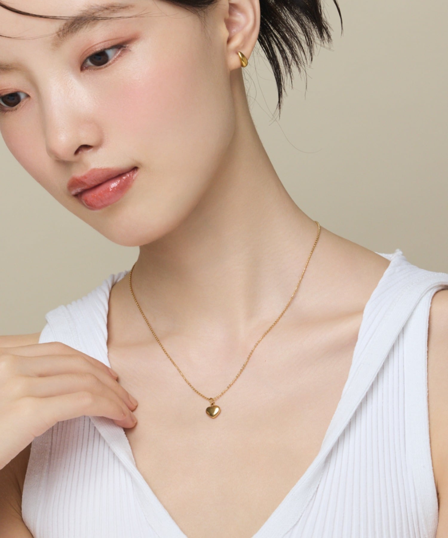 【SALE／40%OFF】ciite' 【 金属アレルギー対応 】 ミニハートネックレス サージカルステンレス シーテ アクセサリー・腕時計 ネックレス シルバー ゴールド