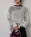 【SALE/50%OFF】SENSE OF PLACE モヘアタッチパッチワークセーター センス オブ プレイス トップス ニット ホワイト ブルー グリーン