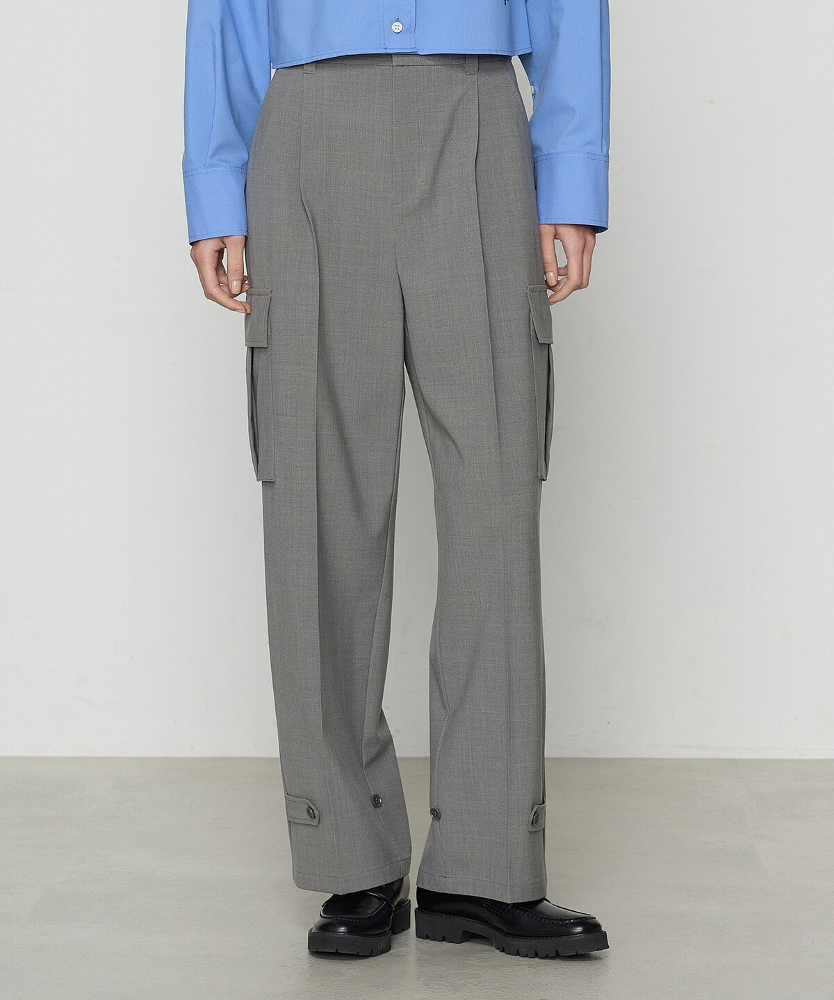 【SALE／50%OFF】COMME CA 【セットアップ対応】T/W2WAYストレッチ ストレッチ カーゴパンツ コムサ スーツ・フォーマル セットアップスーツ ネイビー グレー【送料無料】