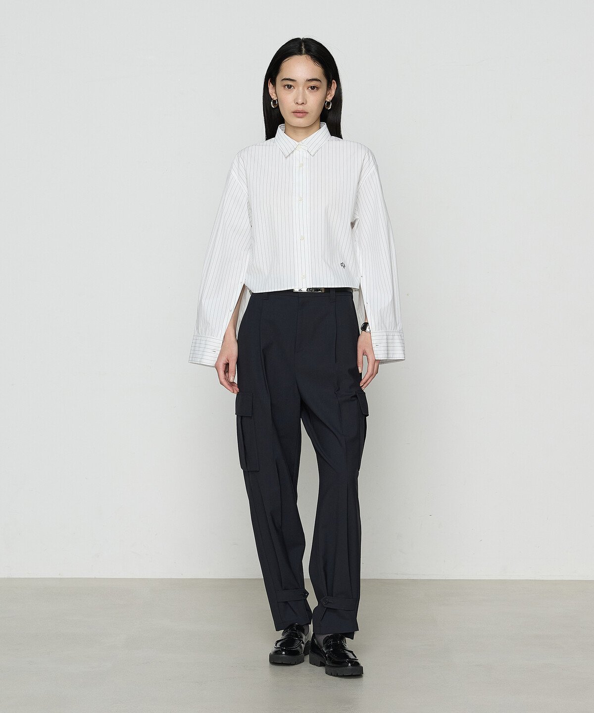 【SALE／50%OFF】COMME CA 【セットアップ対応】T/W2WAYストレッチ ストレッチ カーゴパンツ コムサ スーツ・フォーマル セットアップスーツ ネイビー グレー【送料無料】