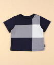 COMME CA ISM パッチワーク半袖Tシャツ(ベビーサイズ) コムサイズム マタニティウェア・ベビー用品 その他のベビーグッズ ホワイト ネイビー(4)
