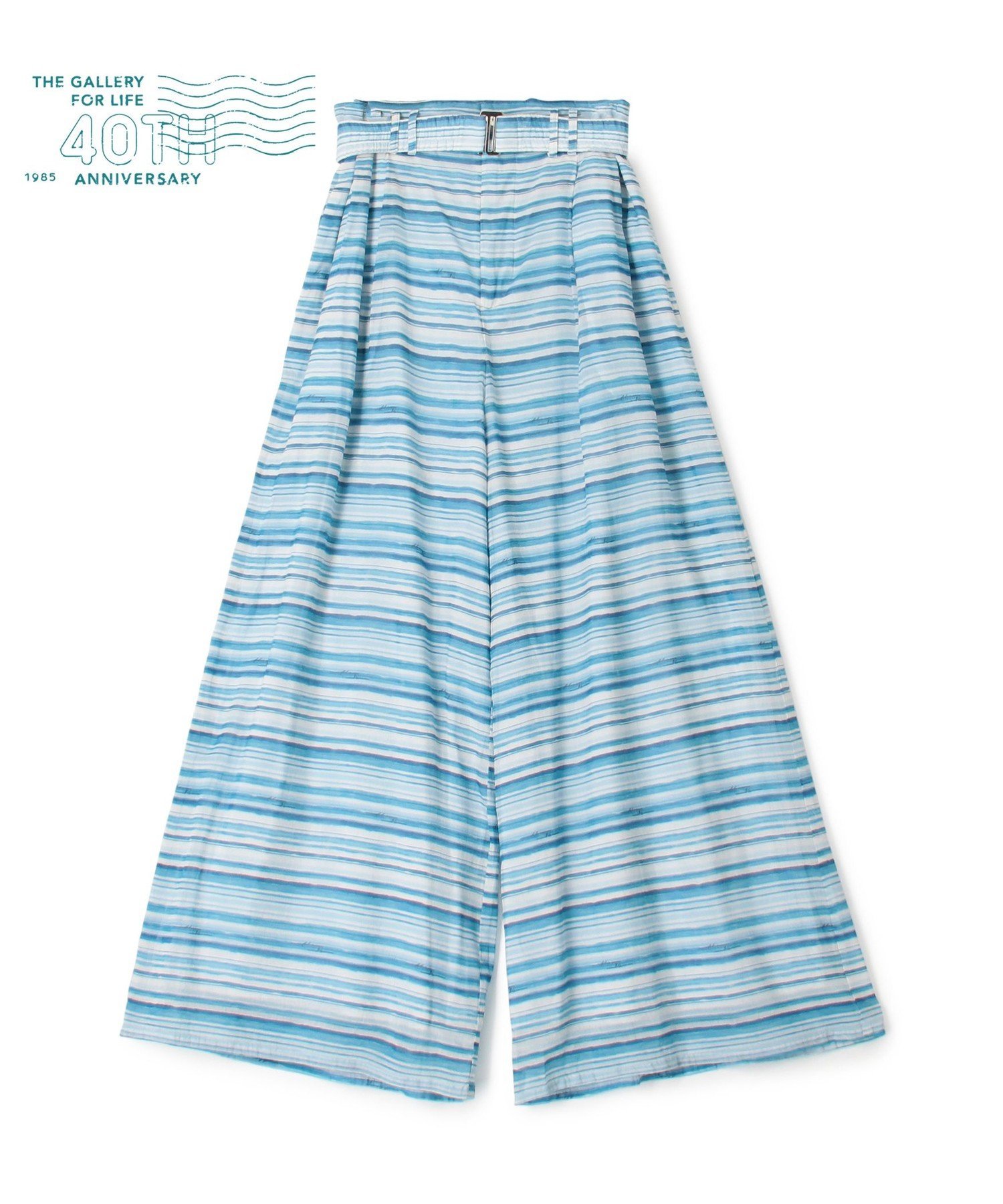 Sea Waves Drawing Pants トゥモローランド パンツ その他のパンツ ブルー