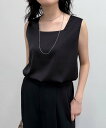 fredy emue 【完売カラー追加販売決定】リラックスサテンタンク フレディ アンド グロスター トップス ノースリーブ・タンクトップ ホワイト ブラック【送料無料】