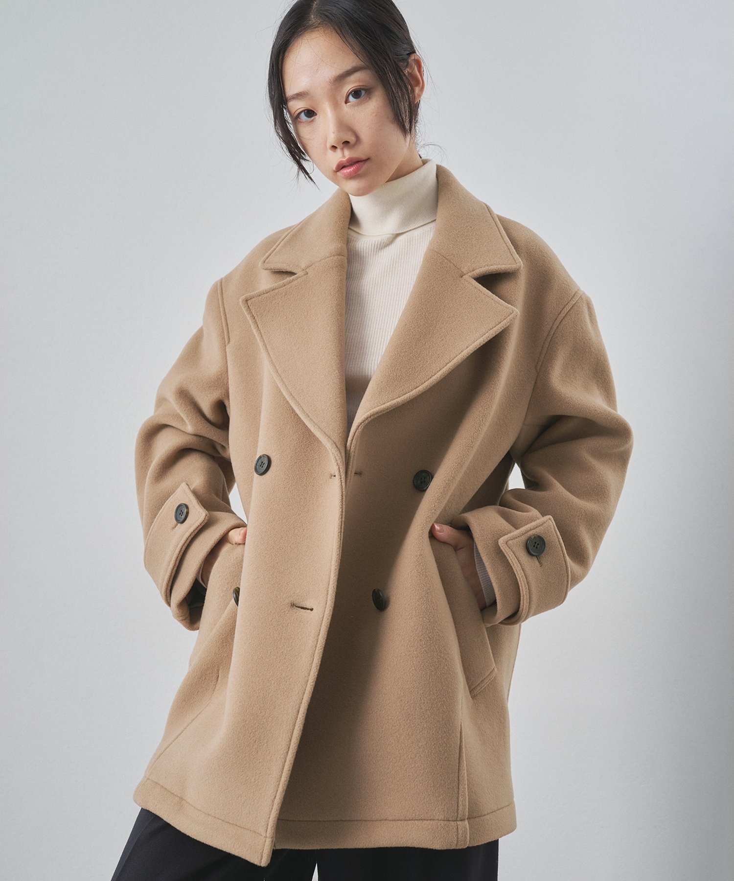 Whim Gazette 【THE PAUSE】ミドルPコート ウィム ガゼット ジャケット・アウター その他のジャケット・アウター ブラウン ネイビー【送料無料】のサムネイル