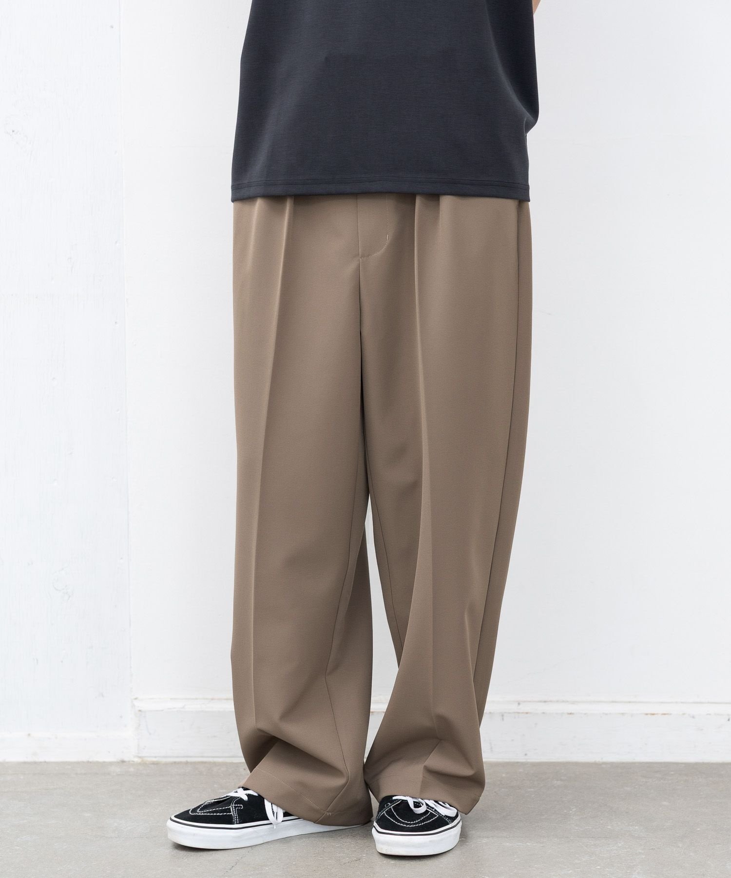 LAKOLE ベルトツキトラウザー ラコレ パンツ その他のパンツ ブラック ブラウン グレー