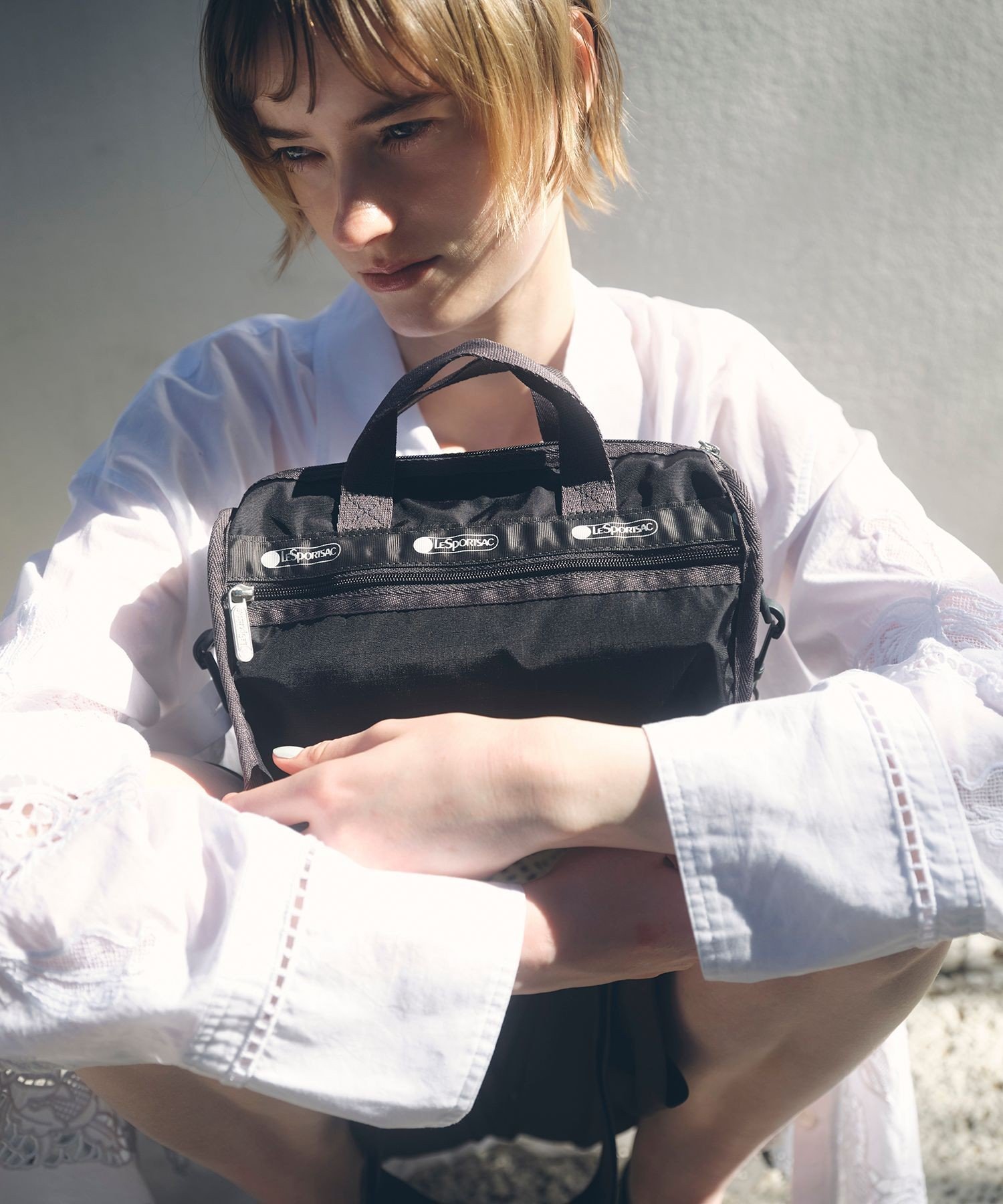 【LeSportsac for ADAM ET ROPE'】Exclusive Mini Duffel Crosbody アダムエロペ バッグ ショルダーバッグ シルバー