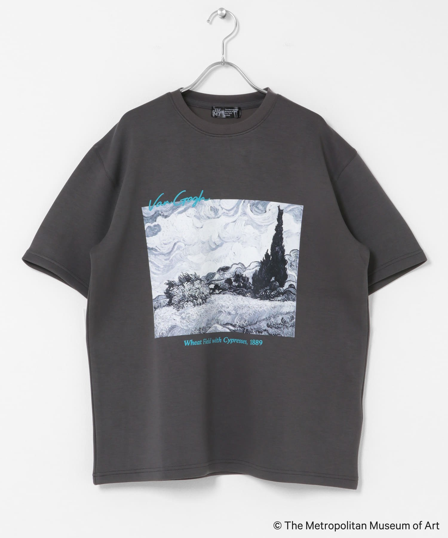 SENSE OF PLACE 『別注』『イージーケア/接触冷感』The Met×SENSE OF PLACE S/S T-SHIRTS(Gogh)B センス オブ プレイス トップス カットソー・Tシャツ ベージュ グレー