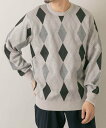 【SALE/50%OFF】URBAN RESEARCH ROSSO 『WEB限定』アーガイルニットプルオーバー アーバンリサーチロッソ トップス ニット グリー...