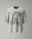 MAISON SPECIAL 「Polaris」Prime-Over Crew Neck T-Shirt メゾンスペシャル トップス カットソー・Tシャツ グレー ブラック【送料無料】(4)