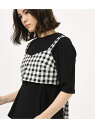 AZUL by moussy GINGHAM CHECK BUSTIER TOPS アズールバイマウジー カットソー