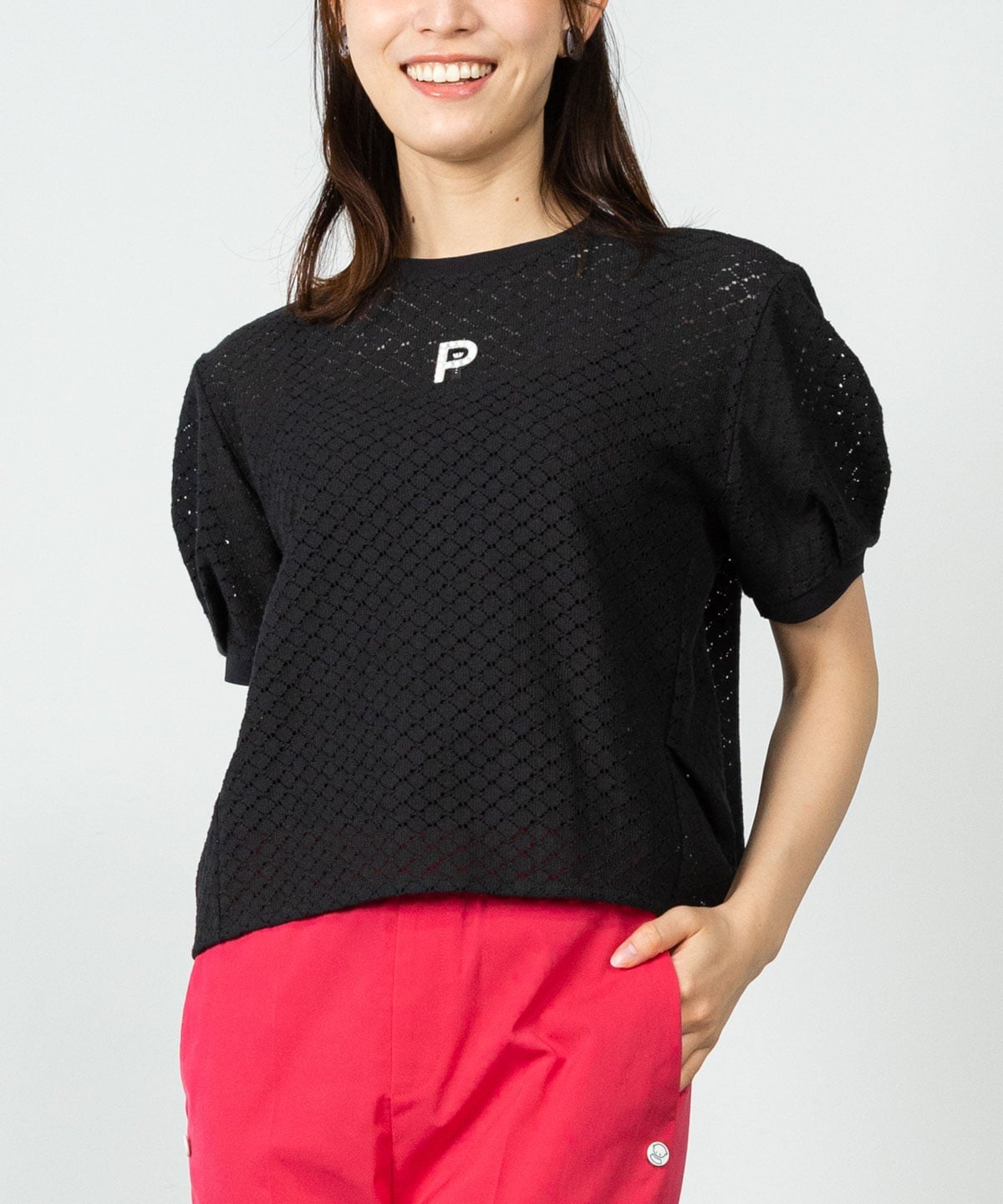 STUDIO PICONE 【スタジオピッコーネ公式】クロシェレースプルオーバー スタジオピッコーネ トップス カットソー・Tシャツ ブラック ホワイト【送料無料】