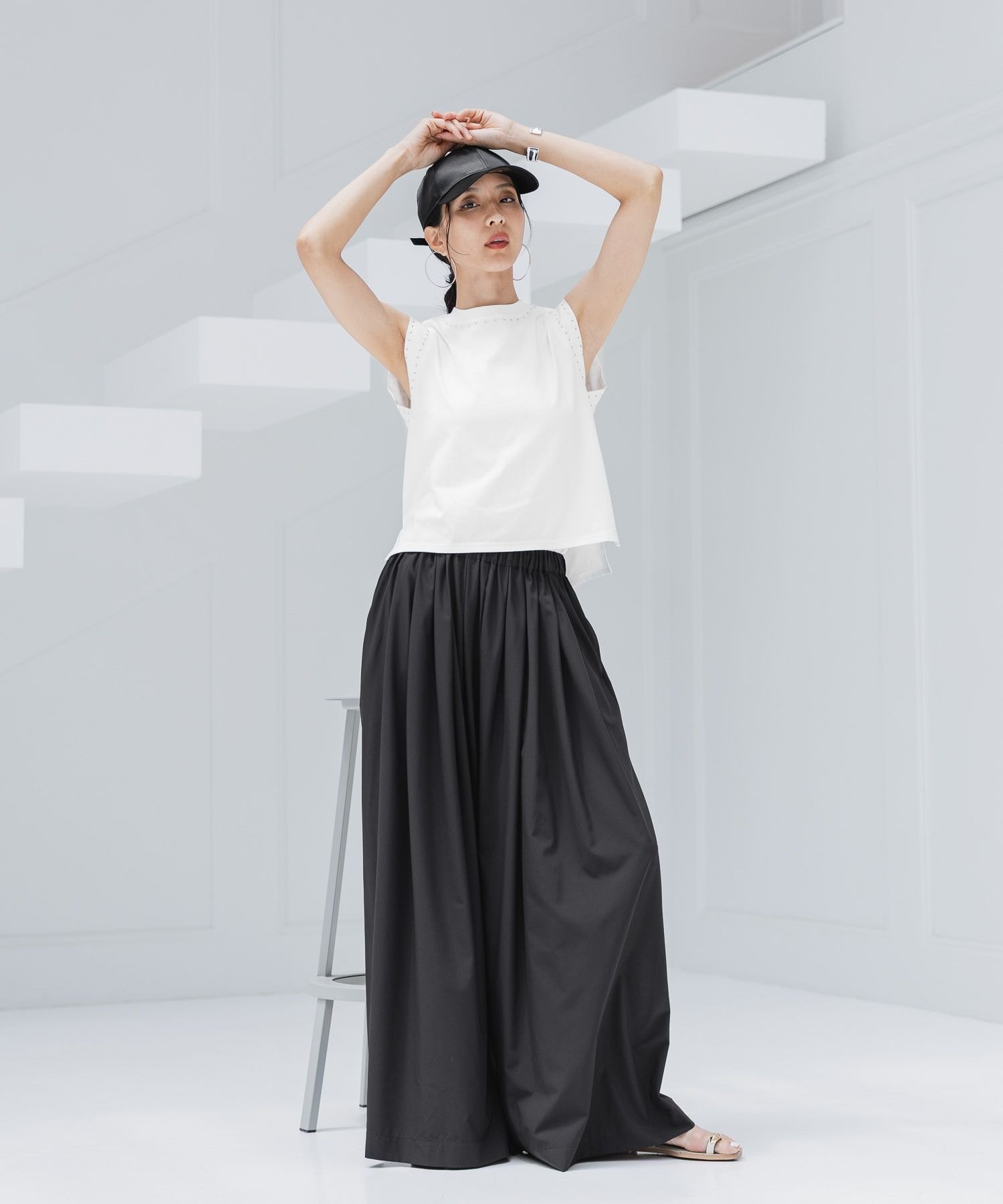 【HEREIAM】撥水&軽量&接触冷感&UVカット/撥水Comfyバギーパンツ ベイフロー パンツ その他のパンツ ブラック ピンク