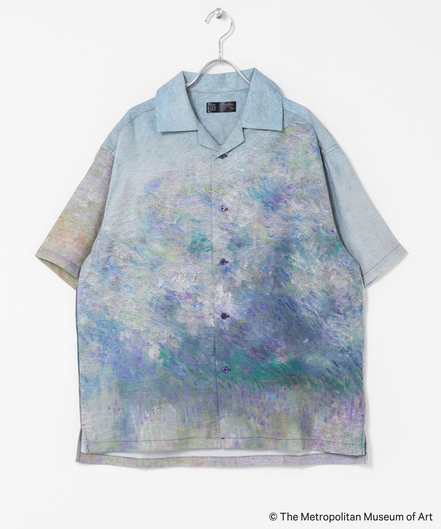 SENSE OF PLACE 『別注』The Met×SENSE OF PLACE ショートスリーブ シャツ(モネ) センス オブ プレイス トップス シャツ・ブラウス ブラック ピンク