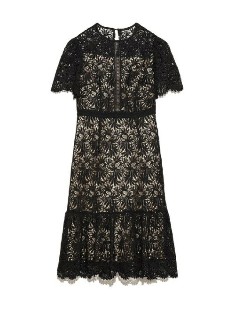 【SALE／45%OFF】CELFORD リーフレースワンピース セルフォード ワンピース・ドレス その他のワンピース・ドレス ブルー ブラック イエロー【送料無料】のサムネイル