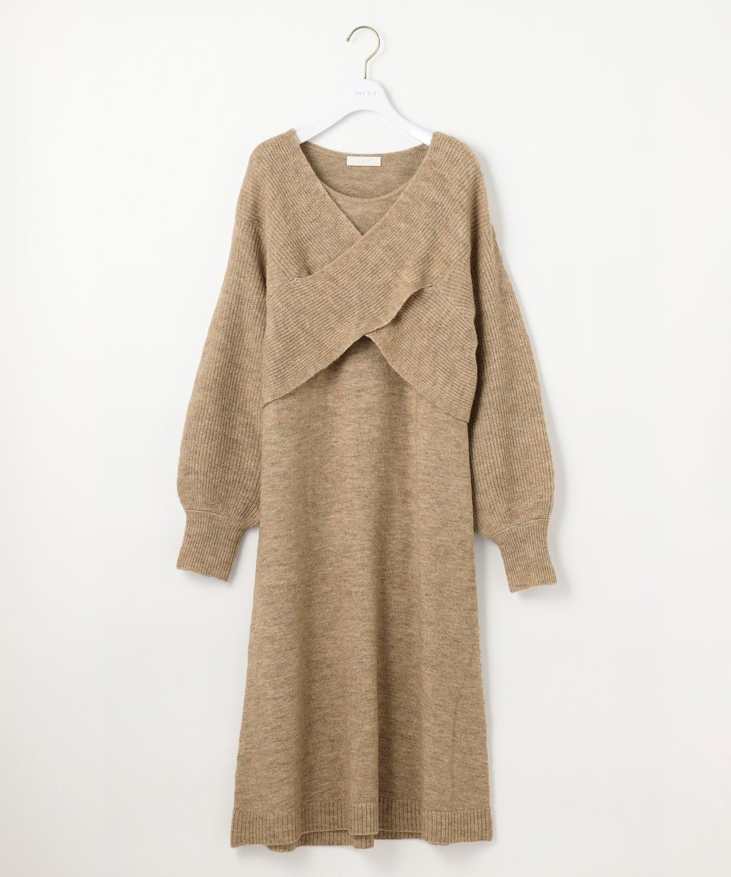 【SALE／50%OFF】ANY SIS 【洗える】クロスレイヤードニット ワンピース エニィスィス ワンピース・ド..