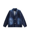 U:UME Vintage Washed Denim Texture Jacket [ WPbgEAE^[ fjWPbg u[yz