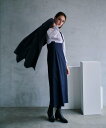 【SALE/50%OFF】allureville Uネックラインジャンパースカート アルアバイル ワンピース・ドレス ジャンパースカート グレー ホワイト ネイ...