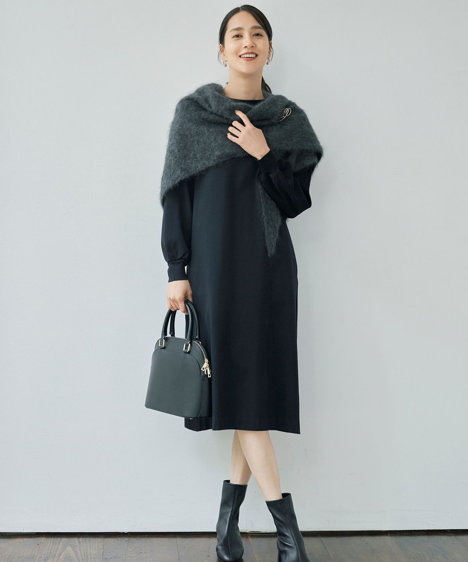 【SALE／30%OFF】自由区 ファーカシミヤ ストール ジユウク ファッション雑貨 マフラー・ストール・ネックウォーマー グレー【送料無料】 stylife-14768054 Rakuten Fashion サンプル画像3