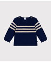 【SALE/10%OFF】PETIT BATEAU ウール&コットンニットプルオーバー プチバトー トップス ニット ホワイト【送料無料】