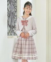 【SALE/30%OFF】any FAM KIDS 【2点セット】セーラージャケット+チェックワンピース エニィファム ワンピース・ドレス ワンピース ネイビー...