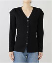 NOBLE ORR/オル Hourglass V-neck Knitted Cardigan ノーブル トップス カーディガン ブラック ホワイト【送料無料】