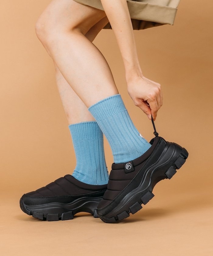 【SALE／20%OFF】FREAK'S STORE ボリュームソール ナイロンモックシューズ / スリッポン 【限定展開】 25AW フリークスストア シューズ・靴 スニーカー ブラック【送料無料】のサムネイル