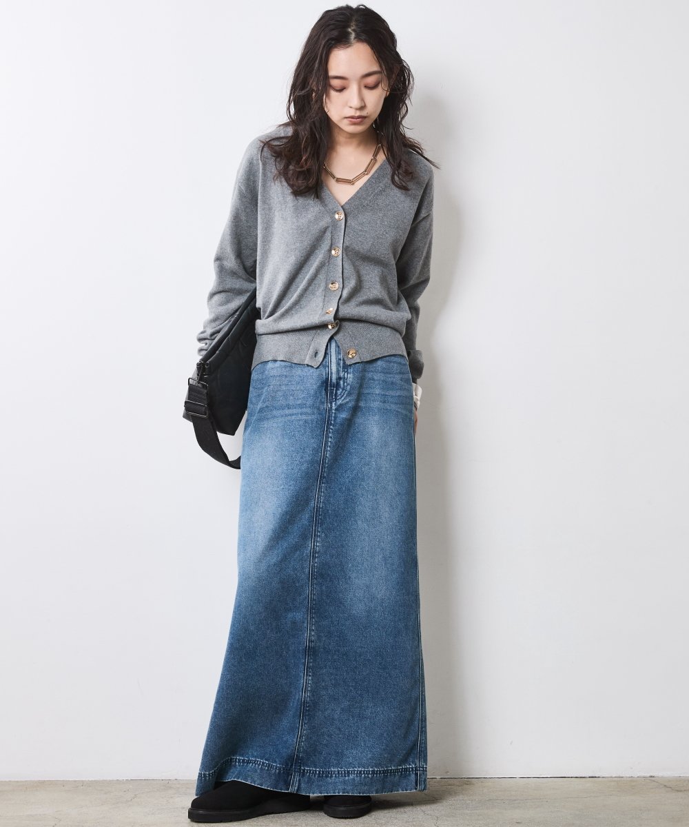 CHIC STYLE ソフトデニムマキシスカート＜大きいサイズ有＞シックスタイル シック...