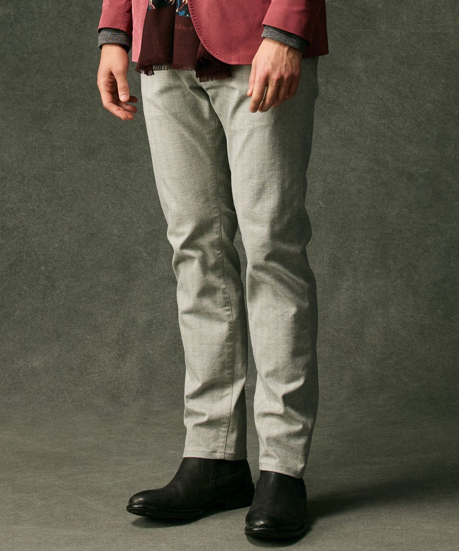 JOSEPH ABBOUD 【イタリア素材/ストレッチ】ヘリンボンモールスキン5ポケットデザインパンツ ジョセフアブード パンツ その他のパンツ【送料無料】