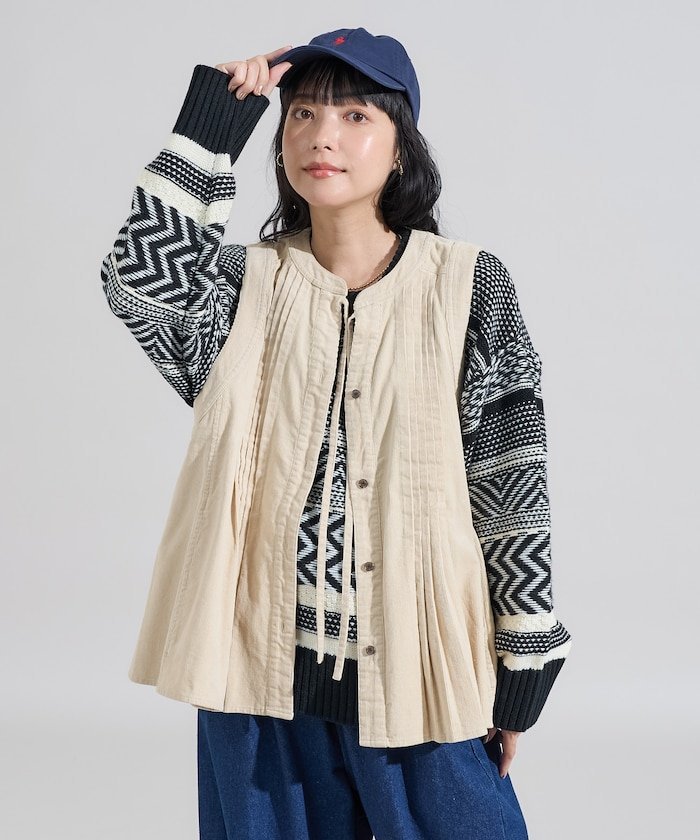 【SALE／10%OFF】FREAK'S STORE コーデュロイ ピンタックベスト＜セットアップ対応＞ 25AW フリークス..