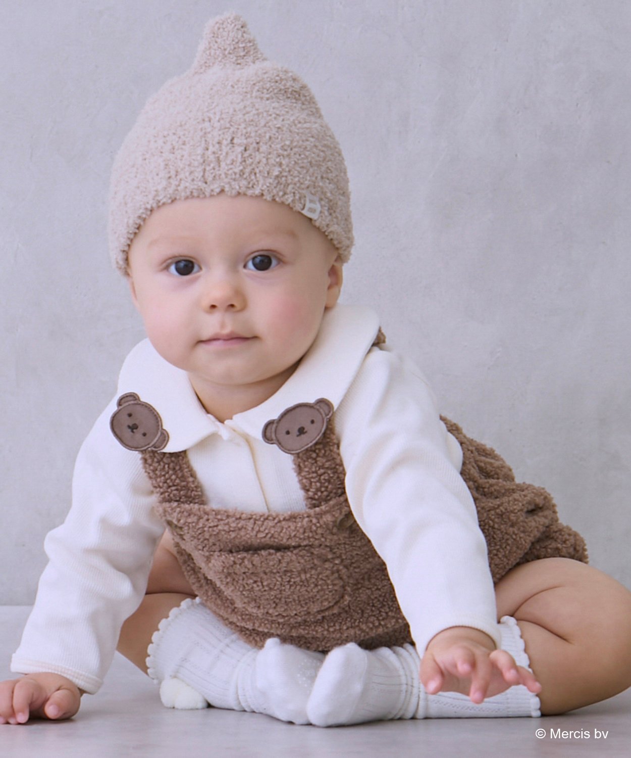 petit main 【dick bruna】衿付きロンパース+ボアサロペセット ナルミヤオンライン マタニティウェア・ベビー用品 ベビートップス ホワイト【送料無料】