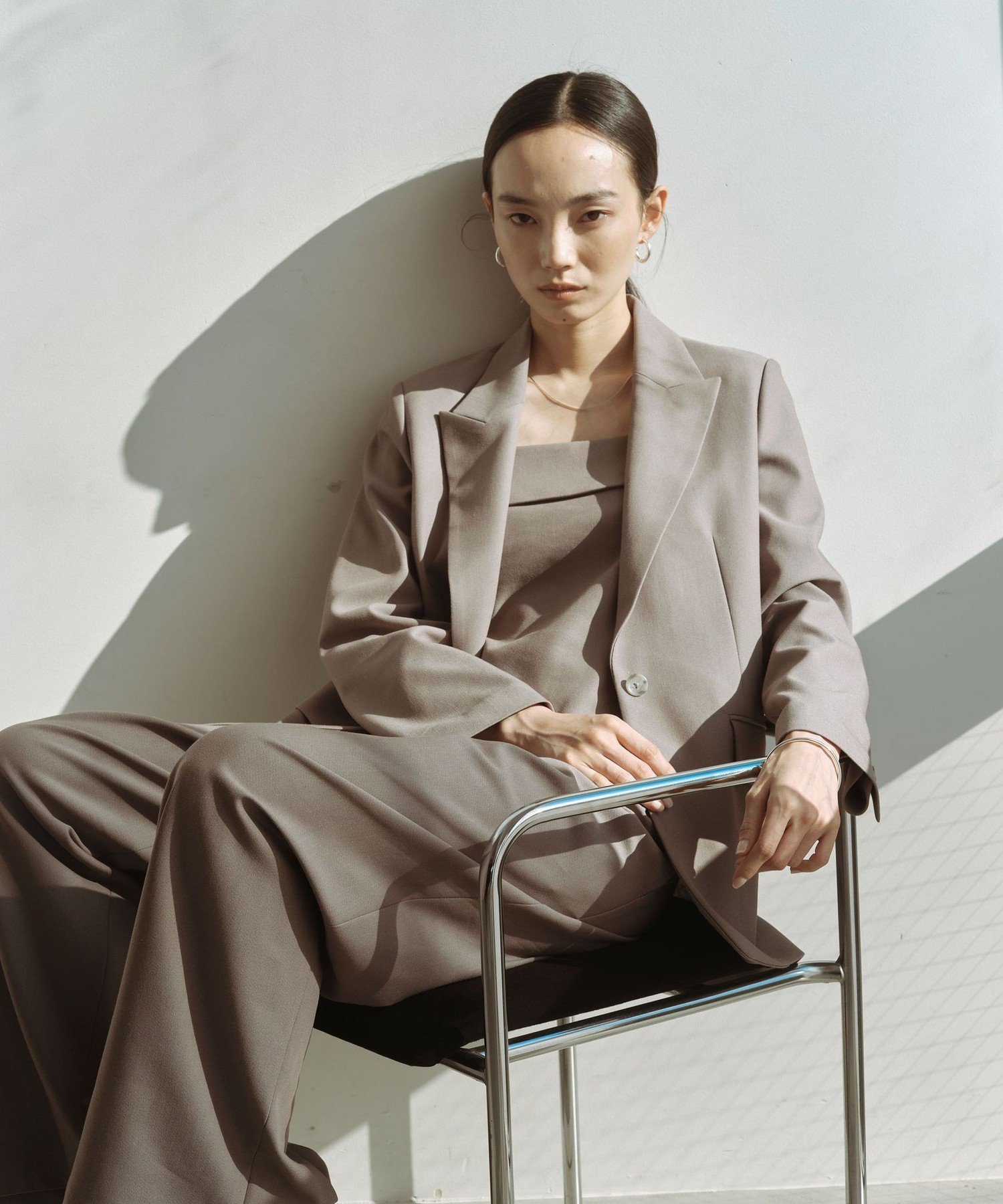 UNITED ARROWS green label relaxing ＜SEASONAL COLLECTION＞ワイド パンツ ユナイテッドアローズ グリーンレーベルリラクシング パンツ スラックス・ドレスパンツ ベージュ グレー【送料無料】