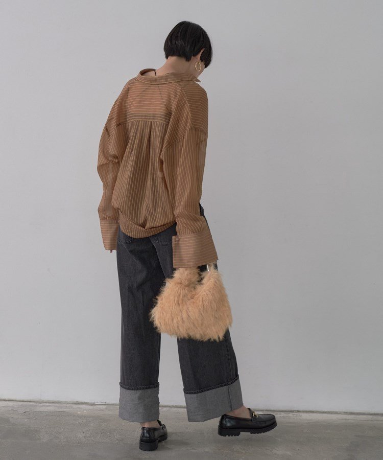 【SALE／20%OFF】GALLEST 【LE VERNIS】ポワールフラッフィーファーバッグ ギャレスト バッグ ハンドバッグ ベージュ グレー【送料無料】