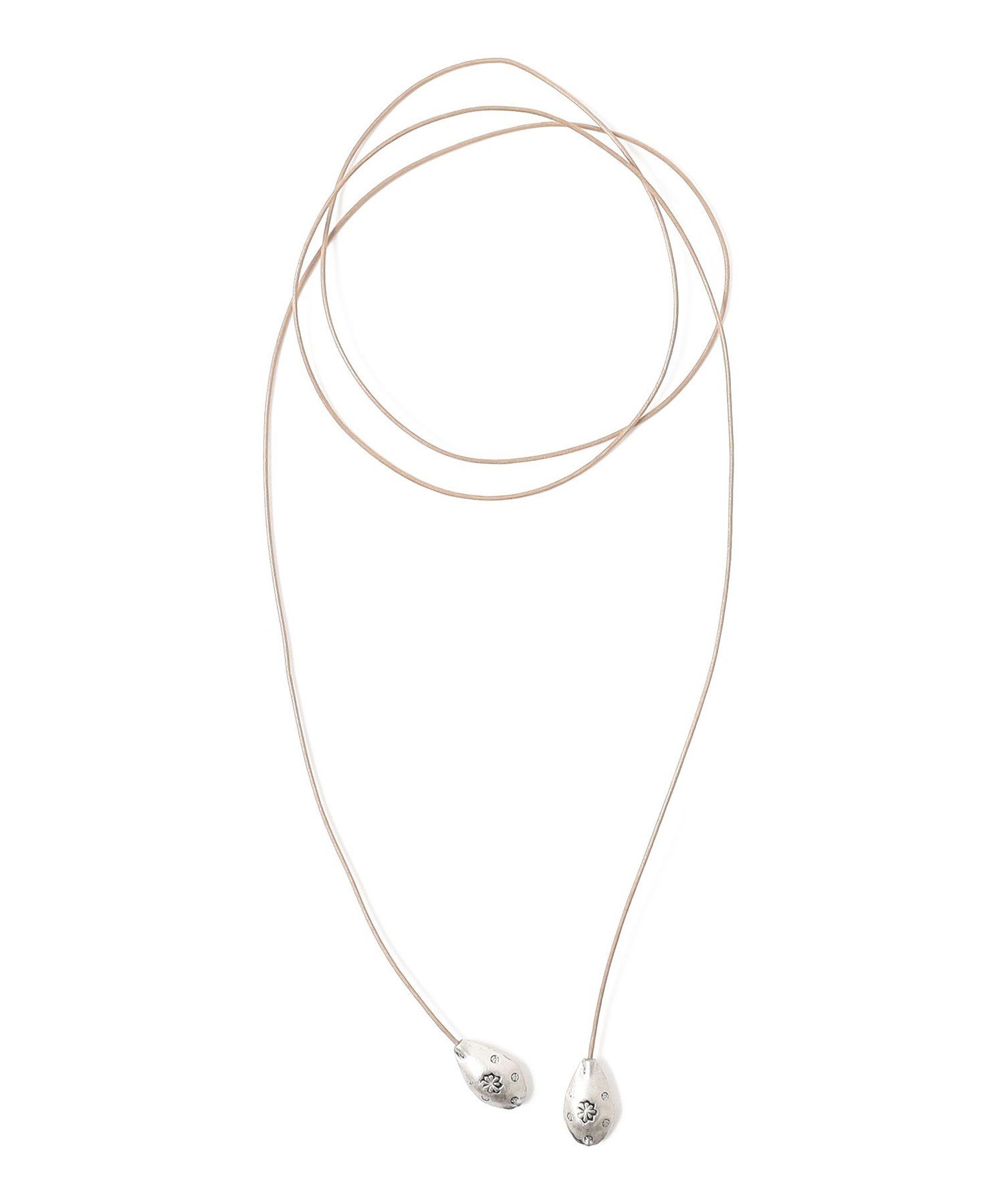 BEAMS HEART WOMEN フラワー コード チョーカー ビームス ハート アクセサリー・腕時計 ネックレス ベージュ