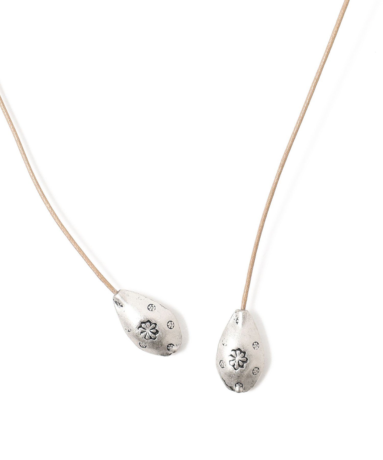 BEAMS HEART WOMEN フラワー コード チョーカー ビームス ハート アクセサリー・腕時計 ネックレス ベージュ