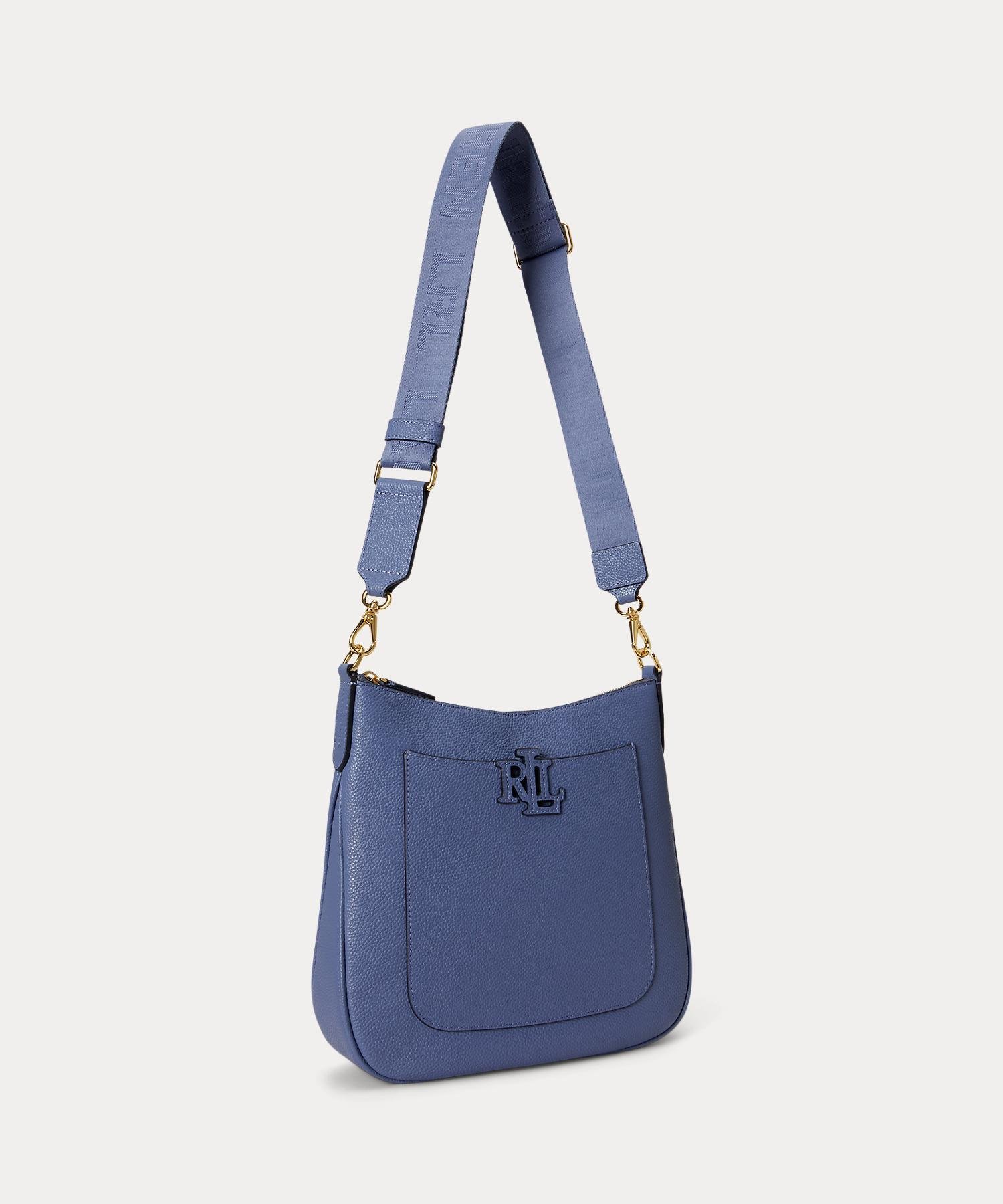 LAUREN RALPH LAUREN ペブルド レザー ラージ Cameryn クロスボディ ラルフローレン バッグ ショルダーバッグ ブルー【送料無料】