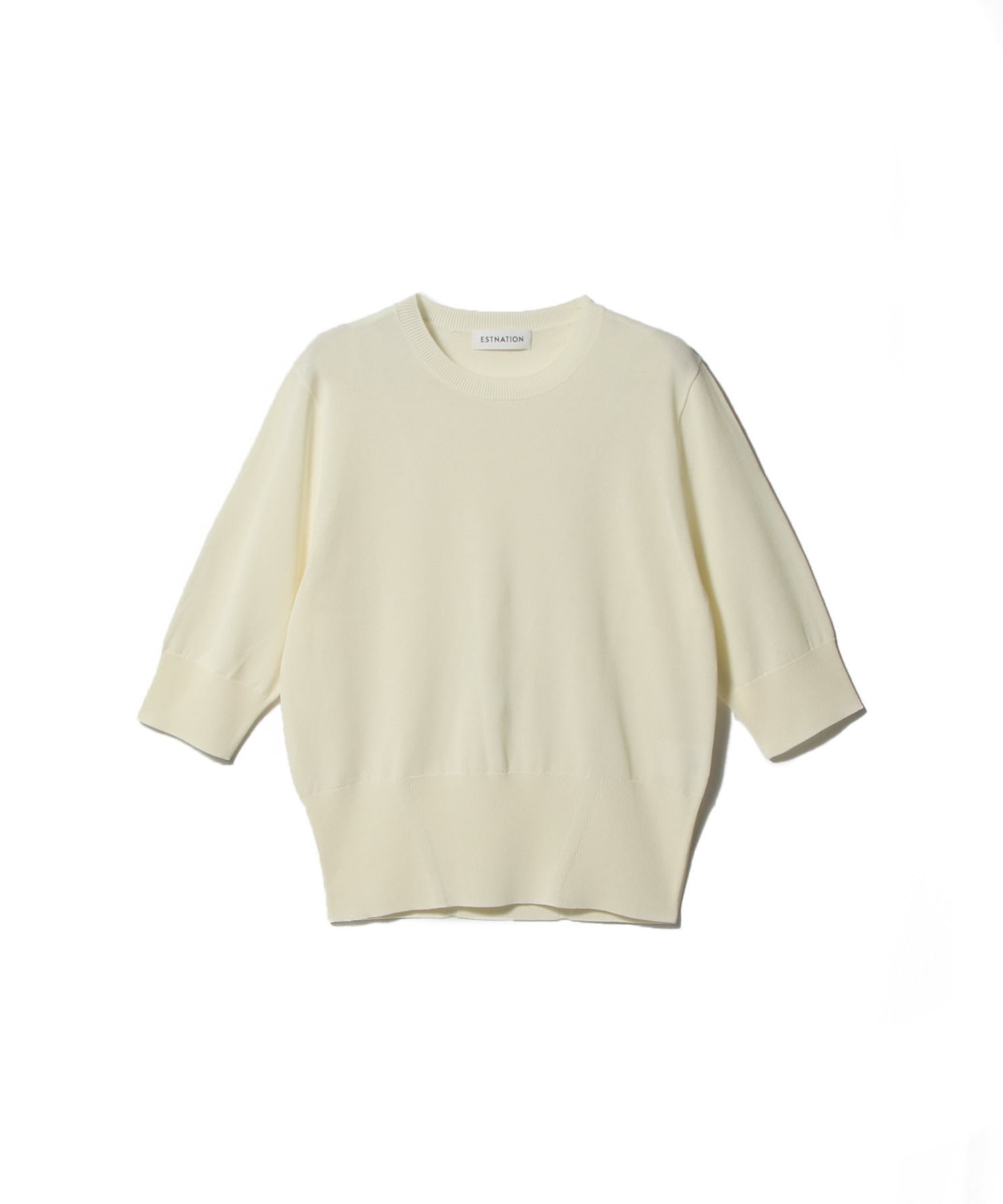 ESTNATION ESTNATION / クリアコットンクルーネックニット エストネーション 